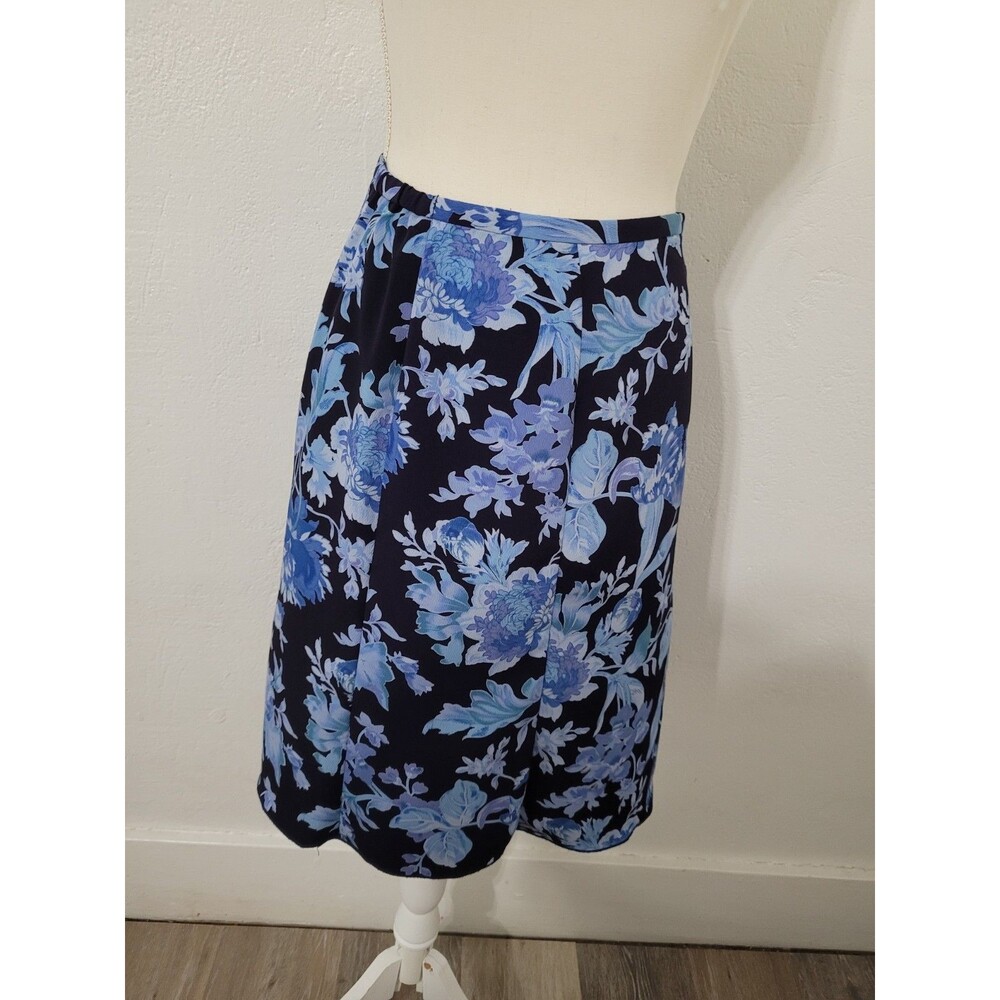 Women's Y2K 90s Blue Floral Skirt Boho Fairy Cottagecore Size Small Whimsigoth
